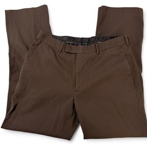 Perry Ellis Dark Brown Pinstripe Slacks